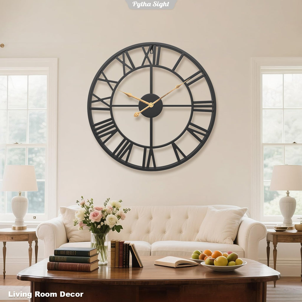 24 Inch Roman Numerals Large Wall Clocks Decor