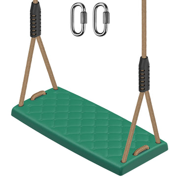 Heavy Duty Swing Seat with Adjustable Rope, Green Kids Tree Swing