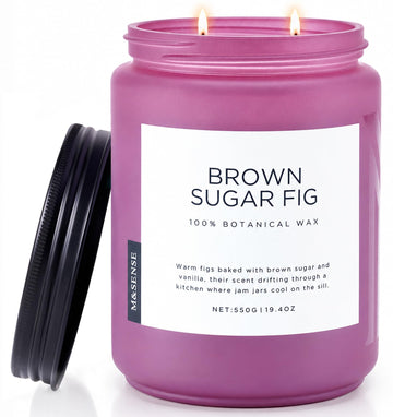 Brown Sugar Fig Scented Candle Cozy Fall Aromatherapy Home Decor