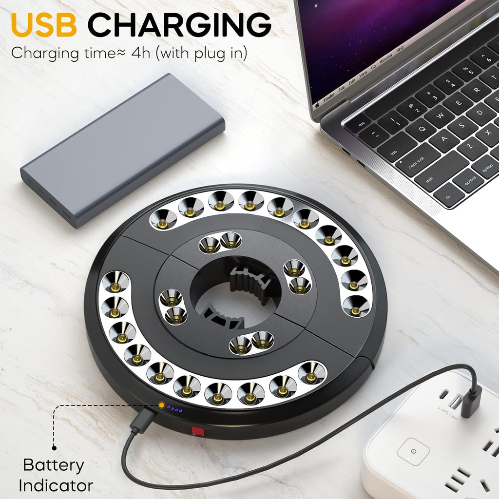 Patio Umbrella Lights-Rechargeable Outdoor Lights Decor | Patio Table Pole Light 28 LED 3 Lighting Modes
