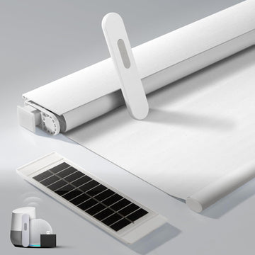 No Drill Motorized Blinds with Remote, Automatic Roller Shades