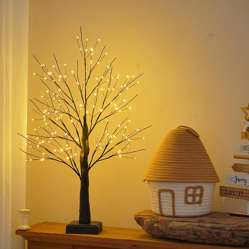 144 LED Artificial Tree Lamp with Timer, DIY Birch Tree LED Lights