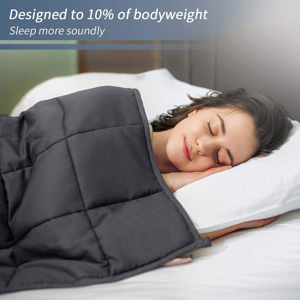 Large Weighted Blanket King Size (25 lbs, 78"x 85") Heavy Blanket for Adults and Couple, Breathable Cotton with