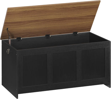 Storage Bench, 39.3" Retro Wooden Storage Chest, Wooden Storage Trunk, Toy Chest with Lift Top, Multifunctional