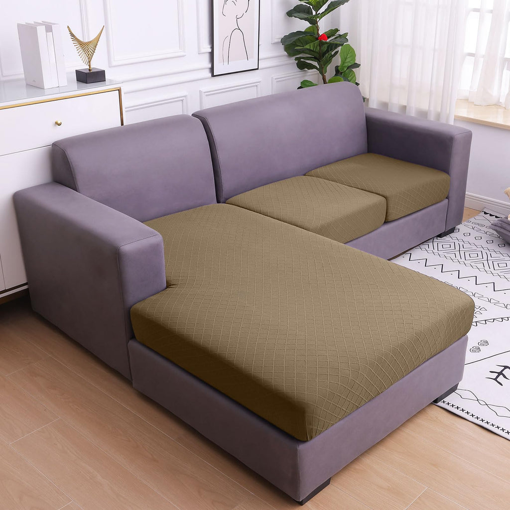 Jacquard Couch Cushion Covers, L Shape Sectional Sofa Slipcovers