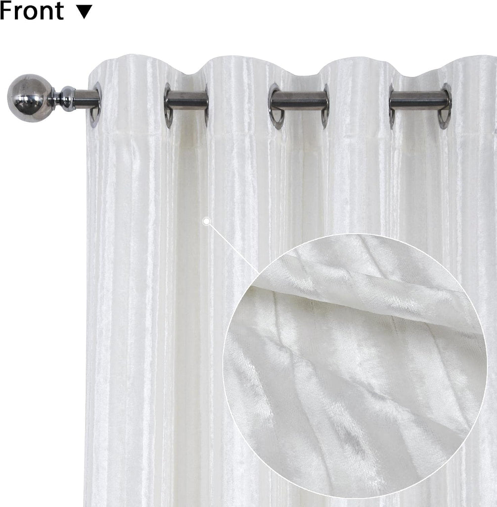 Plush Velvet Curtains Luxury Velour Drapes for Living Room Bedroom Modern Shining Beautiful Window Treatment 2 Panels