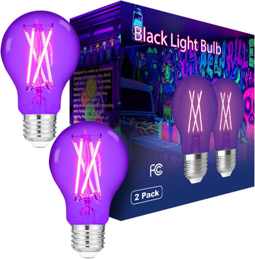 LED Black Purple Light Bulbs 6W (60W Equivalent) E26 Wavelength 390-400nm