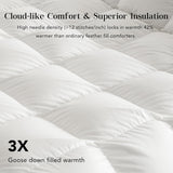 Feather Down Fiber Comforter Twin,Premium Ultra-Soft Breathable Comforter High Fill Power Grey Duvet