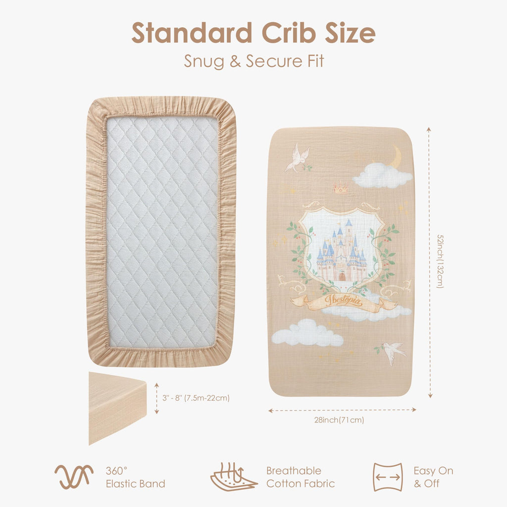 2 Pack Muslin Crib Sheets