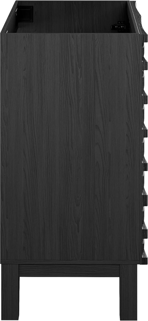 Cascade 30" Freestanding Bathroom Vanity Cabinet Without Top in Black Oak