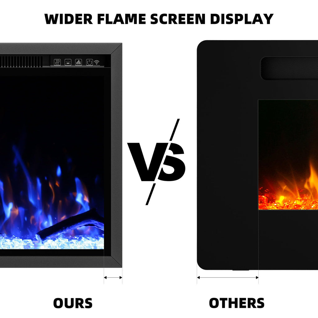 50" Electric Fireplace Linear with Temperature Control