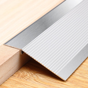 Aluminum Profile Floor Transition Strip, Brushed Silver, 35.4"x3.9"