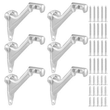 6 Pack Stair Handrail Brackets, 3 Inch Heavy Duty Railing Bracket With Screws, Wall Mounted for Indoor Outdoor