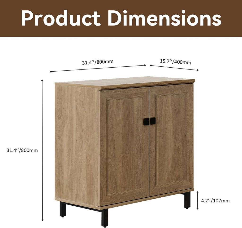 Buffet Sideboard Cabinet Farmhouse Modern 3 in1 Storage Cabinet with Adjustable Shelves for Kitchen, Coffee Bar