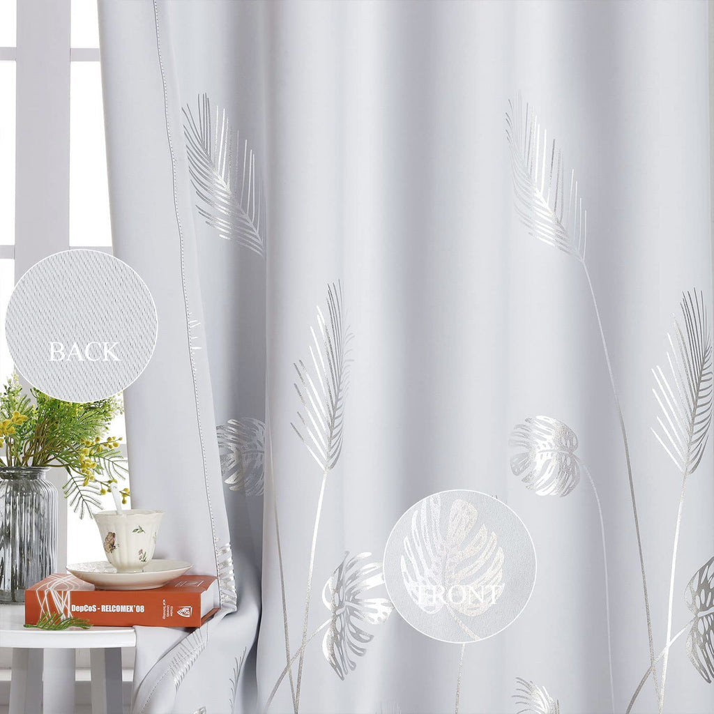 Greyish White Sliding Glass Door Curtain Door