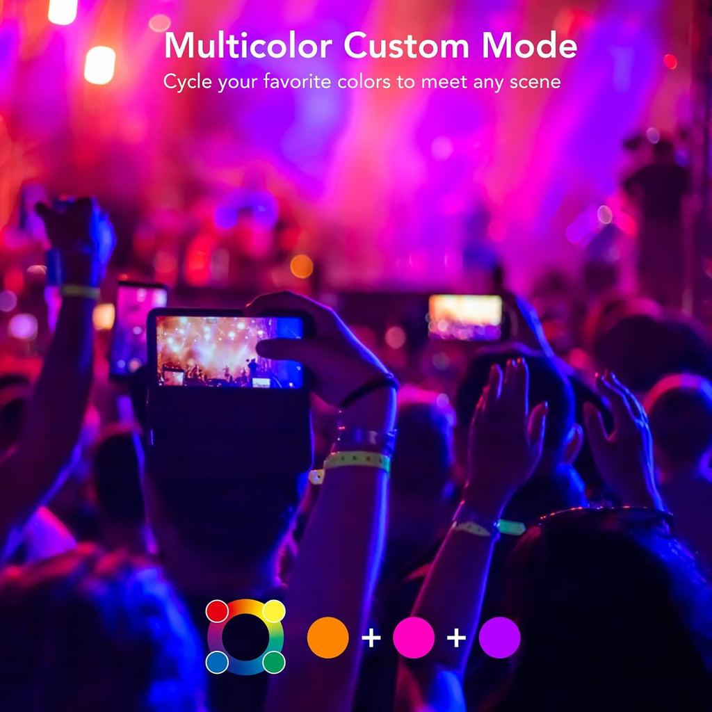 400W LED Flood Light Outdoor, Equivalent RGB Floodlight with Remote, 256 Colors Uplight with Custom Mode, 4000 Lumens