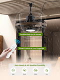 18 Inch Ceiling Fan Smart APP & Remote Control, 6 Speeds, 3 Color Temperatures, Gazebo Lights Outdoor Ceiling Fans for Patio Waterproof,Porch A101-B0DZCDWZ22