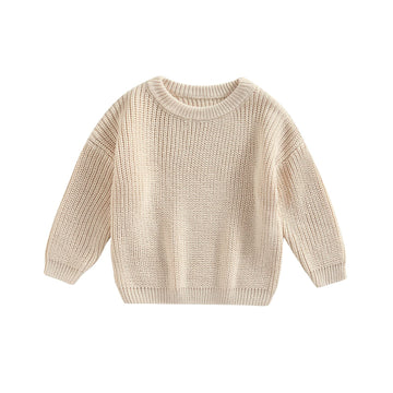Baby Girl Boy Knit Sweater Blouse Pullover Sweatshirt Warm Crewneck Long Sleeve Tops for Infant Toddler (3-6