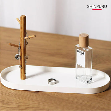 Key Tray & Key Bowl, Jewelry Tray with Wood 3-Tier Hanging Organizer - Multi-Functional Entryway Tray