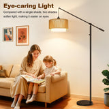 【Upgraded】Arc Dimmable Floor Lamps with Adjustable Swing Arm, 1100 Lumens Bulb Included