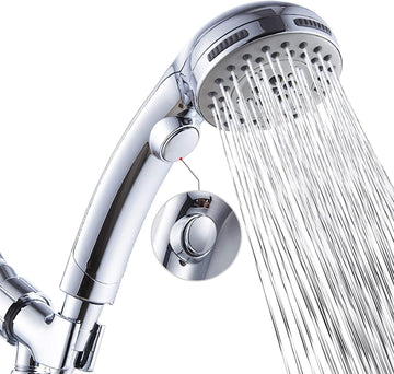 High Pressure Shower Head with Handheld Spray 6 Settings Hand Held Shower Head with On Off Switch and Spa Spray Mode