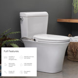 Non-Electric Elongated Bidet Toilet Seat with Dual Nozzles, Ambient Water Temperature, Easy Installation