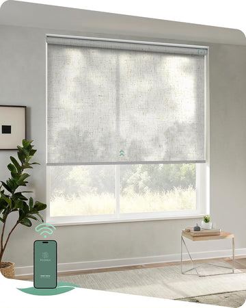 Motorized Blinds App Control, Alpine White, 22" W x 72" H