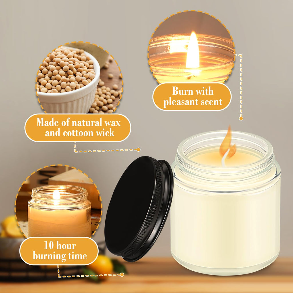 36 Pcs Bulk Candle Mini Mason Jar Candle, Lemon, Citrus, Coconut Milk