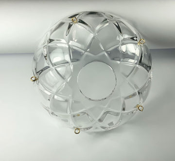 10 pieces -5 Side Holes, 4-Inches Asfour Chandelier Crystal 30% Lead Crystal Bobeche Lamp Chandelier Parts Cups With