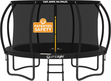Trampoline with Net for Kids 8FT 10FT 12FT 14FT 15FT 16FT | ASTM-compliant trampoline with enclosure, non-slip