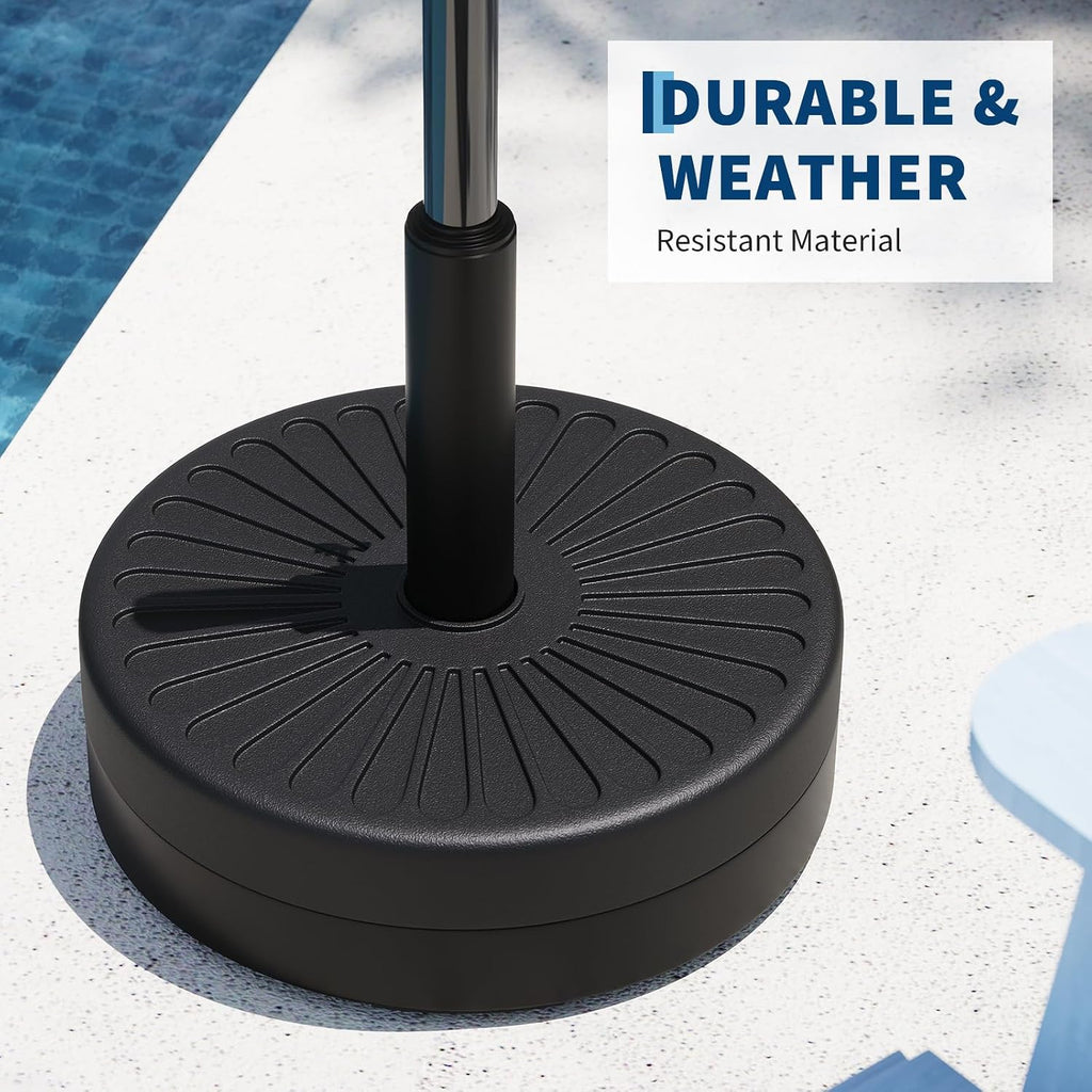Patio Umbrella Base, 80lb Capacity Heavy Duty Design with Adjustable Pole Adapter Fits 1.5" to 2.1" Poles for 7.5-11FT