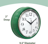 Lily's Home Retro Wall Clock, 9.5 Inch Vintage Design, Silent Non-Ticking Quartz Movement, Battery Operated