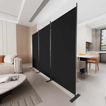 3 Panels Room Divider, 6 Ft Tall Indoor Folding Privacy Screen, Portable Partition Separator, Freestanding Separation