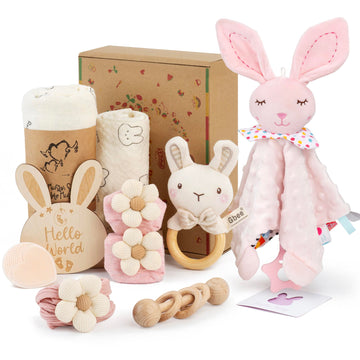 Baby Girl Gift Set for Baby Shower - 10 Piece Newborn Box with Essentials