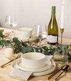 Ceramic Dinnerware Sets for 4, 12 Pieces Porcelain Lightweight Plates and Bowls Sets, Scratch Resistant Dish Set