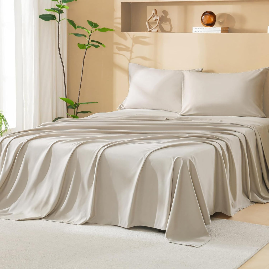 Comforter Set with Sheets Beige