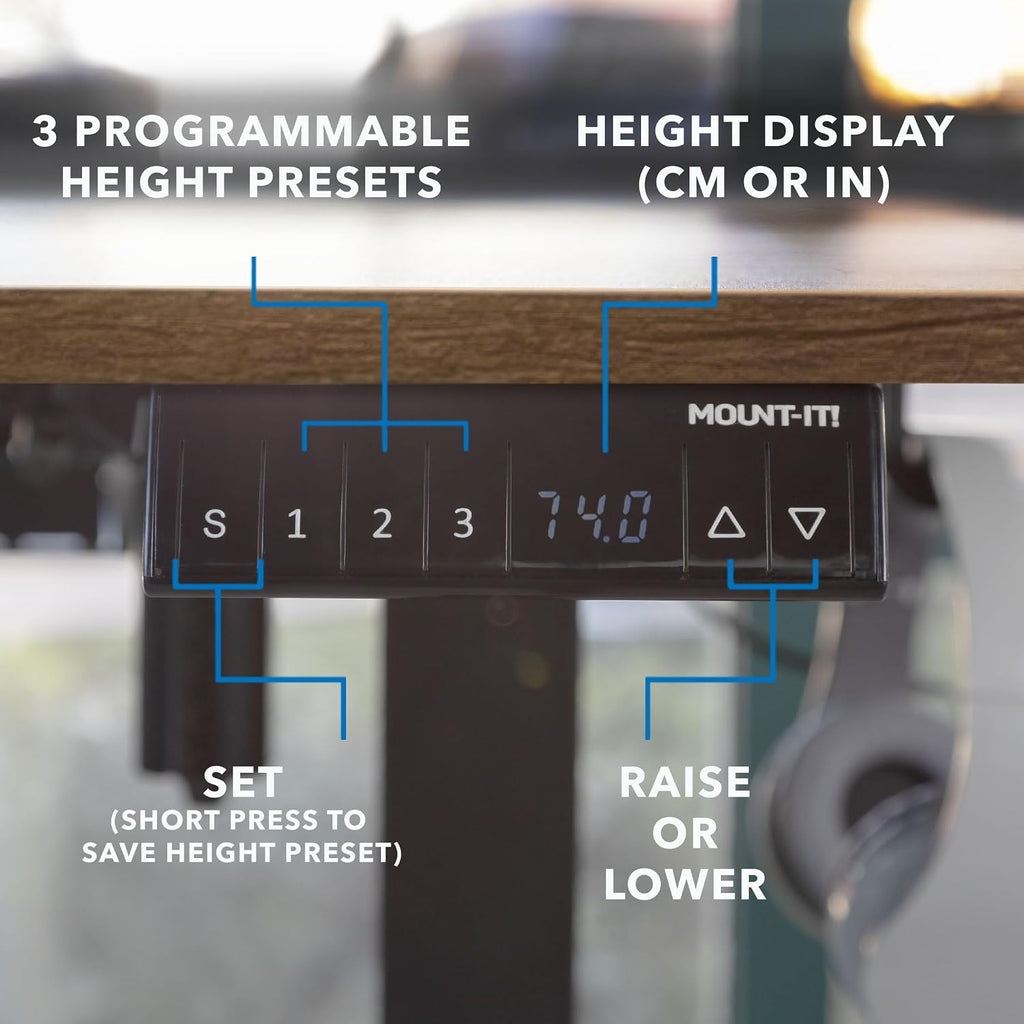 L Shaped Standing Desk 63" - Large Electric Corner Standing Desk, Height Adjustable Dual Motor Raises from 28.3" to