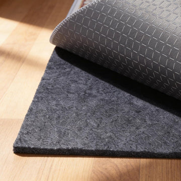 Non-Slip Rug Pad 8' x 10' - Felt & Rubber Underlay in Dark Gray, Waterproof & Grippy for Hardwood, Tile, Laminate - Set of 80