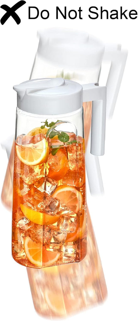 Slim - Tritan Pitcher (64 oz), Unbreakable Plastic Water Pitcher with Lid, BPA-Free, Heat-Resistant, Dishwasher-Safe