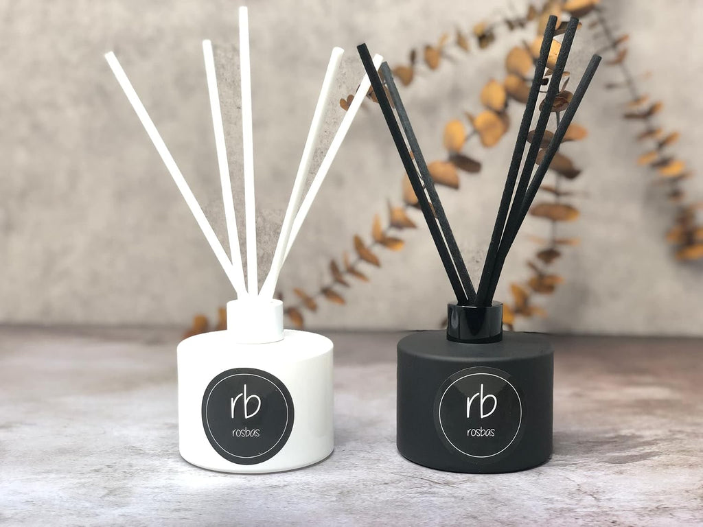 Black Sea Reed Diffuser Set - Black Glass Bottle - 6 fl oz with Elegant Gift Box - High Performance Fiber Reeds