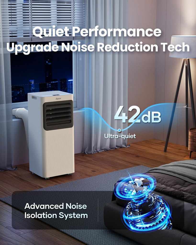 Portable Air Conditioners 12000 BTU 5-in-1 Smart WiFi APP Control, Cooling Dehumidifier Fan Sleep Mode, Window Kit