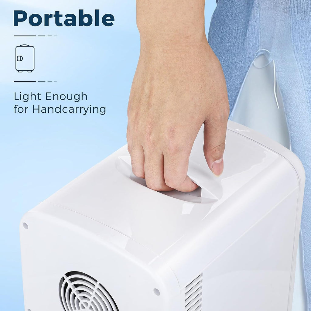 Compact Refrigerator, Portable Mini Fridge, Skin Care 4L Capacity/6 Cans, for Bedroom, Car, Office & Dorm, Small
