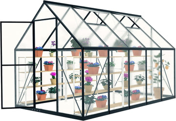 6x10 FT Heavy Duty Greenhouse, Polycarbonate Walk-in Garden House with Ventilation Window, Portable Winter Greenhouse