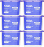 Moisture Absorber Boxes 6 Pack, 10 Oz Dehumidifier for Closet & Bathroom, Humidity Absorber for Wardrobe, Bedroom