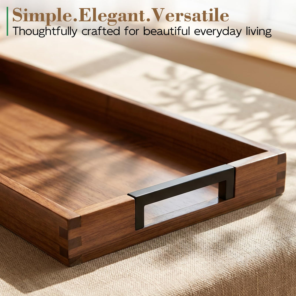 Acacia Large Charcuterie Board with Handles 36 Inch Serving Tray