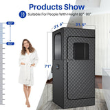Portable Steam Sauna Tent for Home, Full Size Sauna Box Portable Sauna for Home, 9 Adjustable Heat Levels