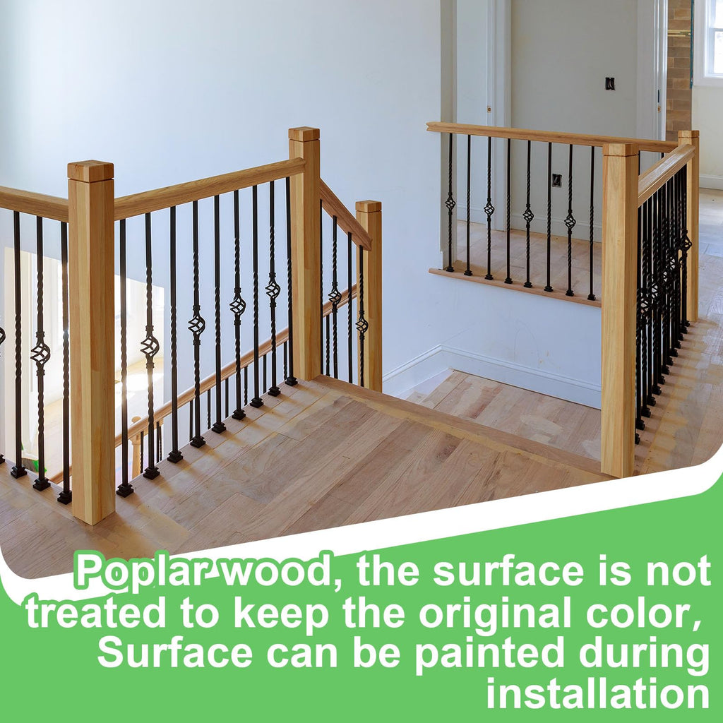 3" x 48" Solid Poplar Stair Newel Post with Single Groove