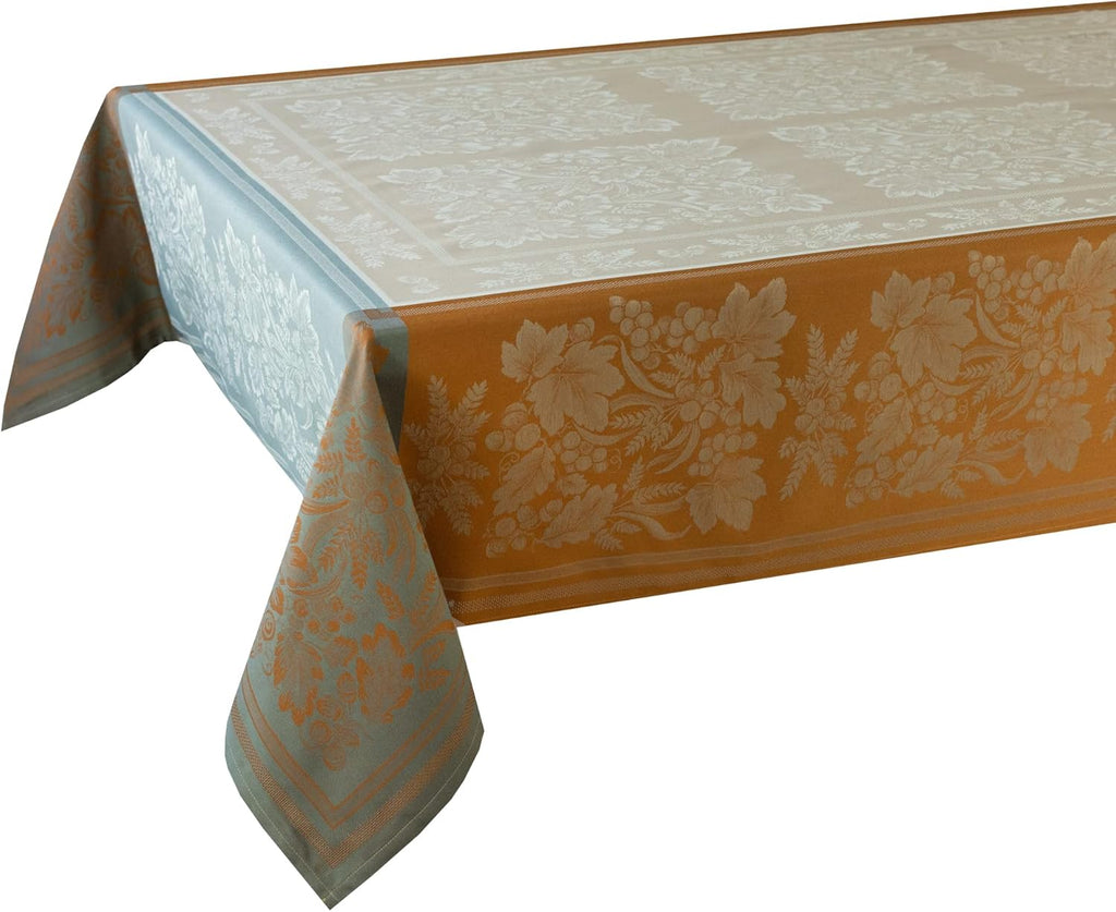 Harvest Gathering Heavyweight Engineered Jacquard Fabric Table Cloth, Décor for Fall, Harvest and Th