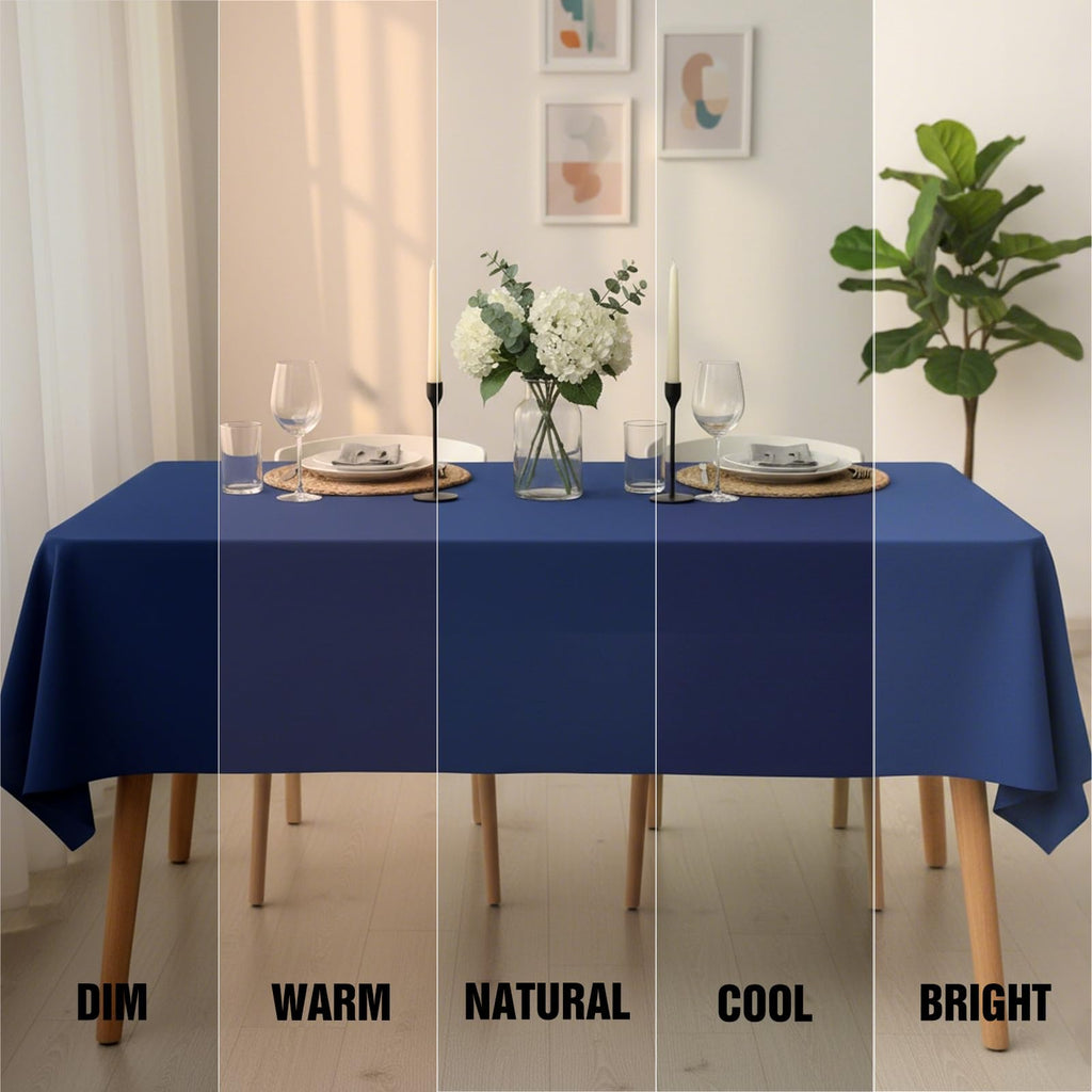 3 Pack 60 x 102 Inch Tablecloths Rectangle Navy Blue Table Cover