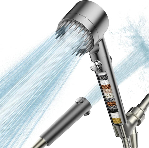 Filtered Shower Head with Handheld, High Pressure Water Flow and Multiple Spray Modes Shower Head with Filter